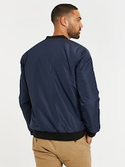 Threadbare Navy Lightweight Bomber Jacket - Image 2 of 5