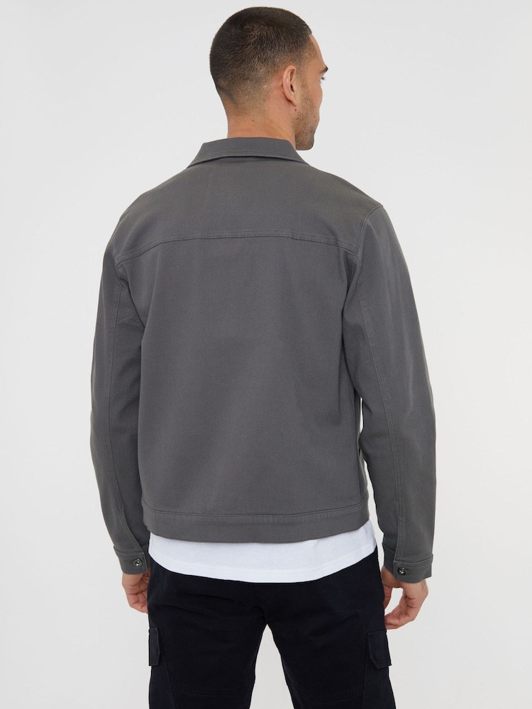 Threadbare Grey Classic Denim Jacket - Image 2 of 4