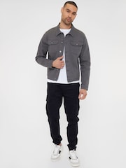 Threadbare Grey Classic Denim Jacket - Image 3 of 4