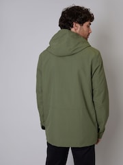 Threadbare Khaki Hooded Lightweight Jacket With Fleece Lined Hood - Image 2 of 4
