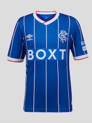 Castore Blue Rangers Junior 26/26 Home Football Short Sleeve Shirt - Image 1 of 5