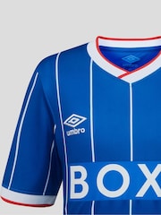 Castore Blue Rangers Junior 26/26 Home Football Short Sleeve Shirt - Image 2 of 5