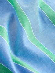 Blue/Green Stripe Long Sleeve Side Stripe Shirt - Image 6 of 6