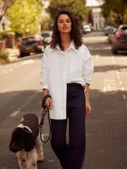 White Long Sleeve Side Stripe Shirt - Image 2 of 7