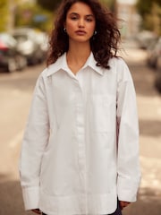 White Long Sleeve Side Stripe Shirt - Image 3 of 7