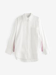 White Long Sleeve Side Stripe Shirt - Image 6 of 7