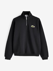 Schwarz - Lacoste Croc-Effekt Signature-Sweatshirt aus 100% Baumwolle - Bild 4 von 4