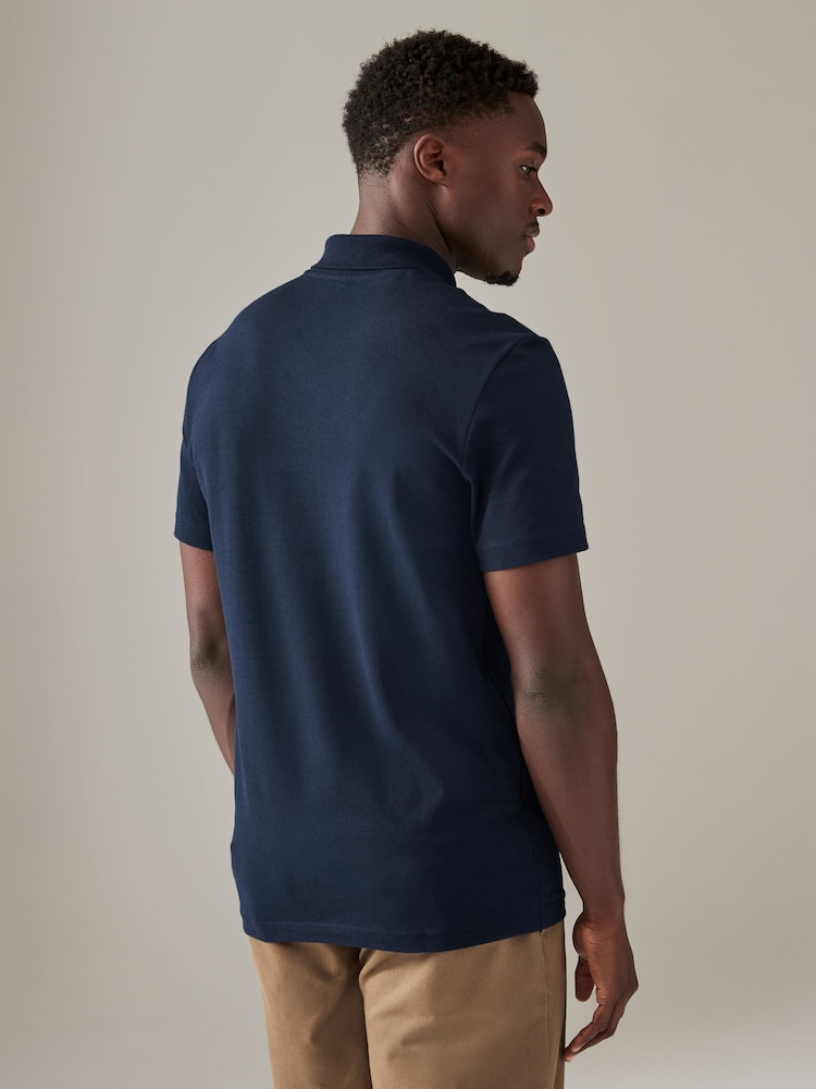Lacoste Regular Fit Cotton Blend Ottoman Polo Shirt - Image 2 of 4
