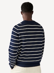 Lacoste Blue Stripe 100% Cotton Jumper - Image 2 of 4