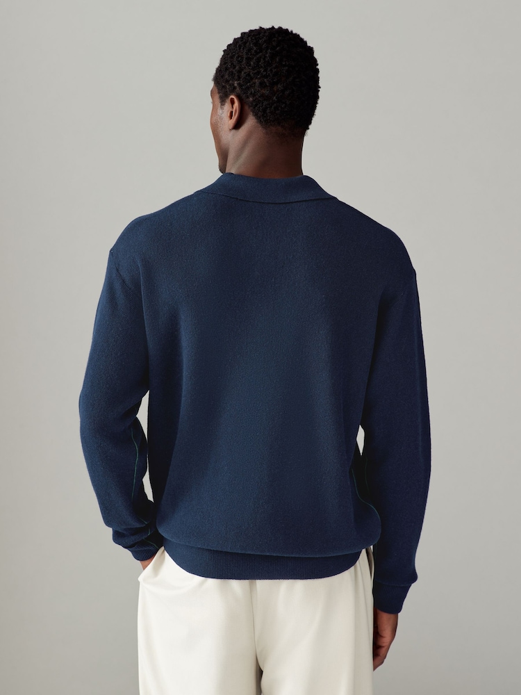 Lacoste Polo Collar Wool Jumper - Image 2 of 4
