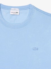 Lacoste Blue Washed 100% Cotton T-Shirt - Image 2 of 3