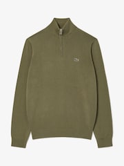 Lacoste 100% Cotton Quarter Zip Jumper - Image 4 of 5