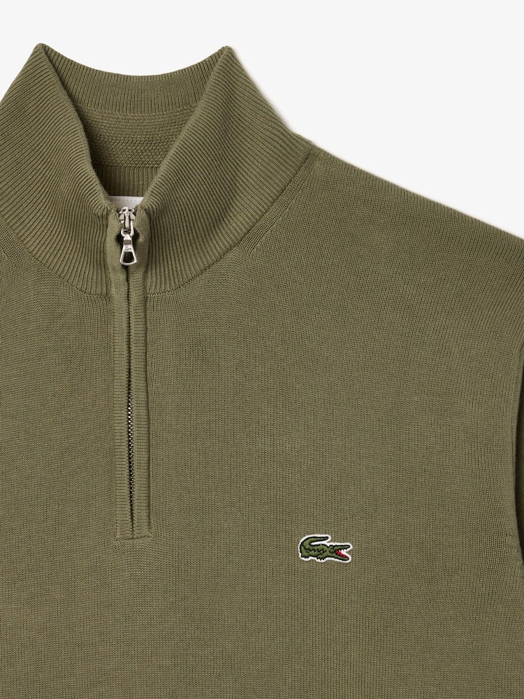 Lacoste 100% Cotton Quarter Zip Jumper - Image 5 of 5
