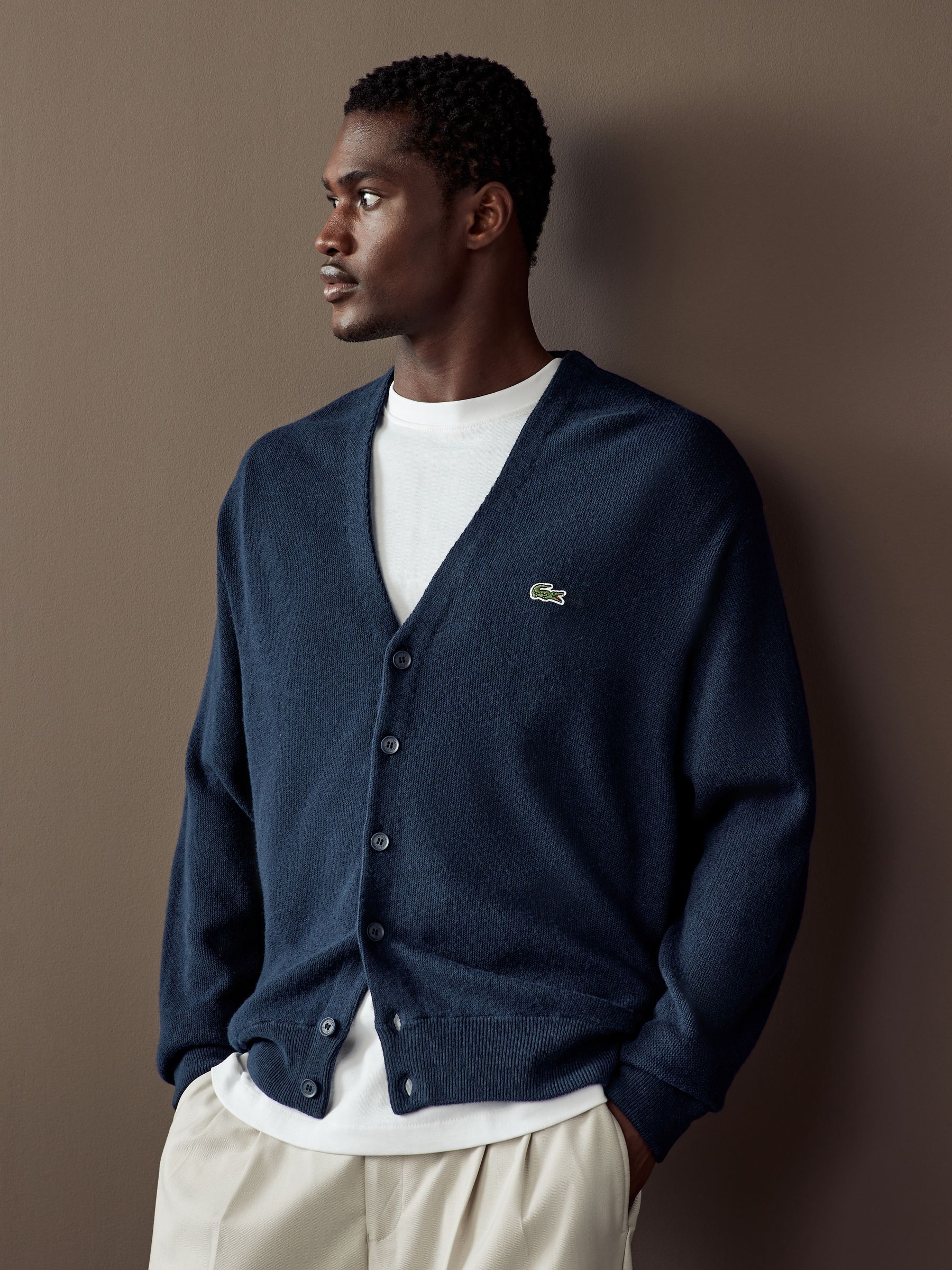 Buy Lacoste Blue Cardigan from Next Luxembourg