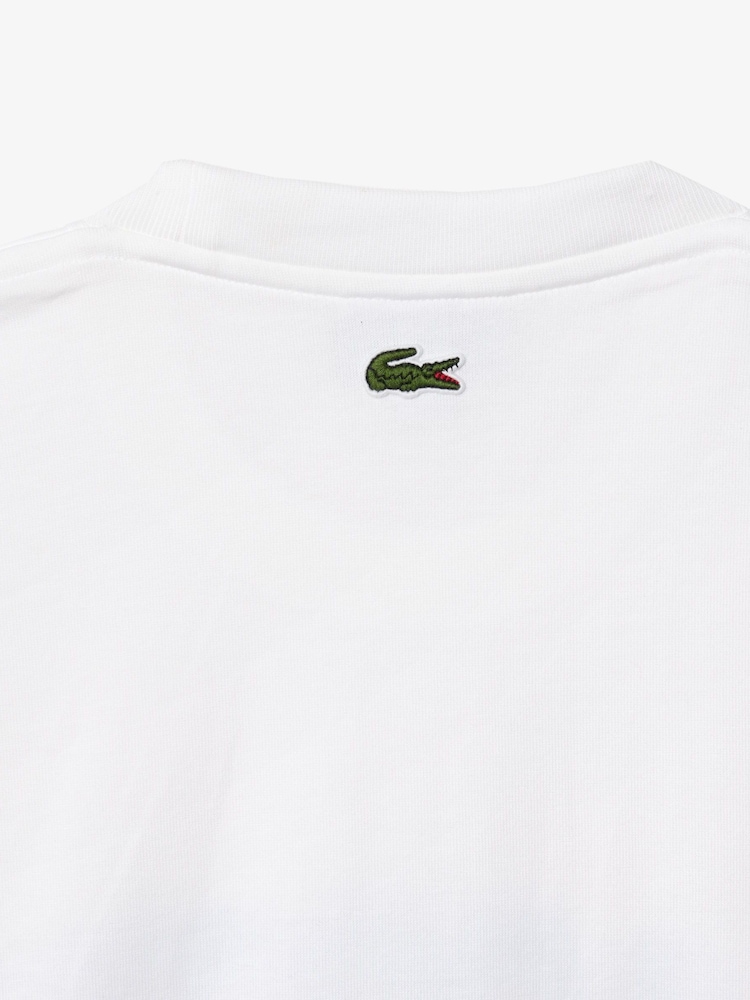 Lacoste Printed Logo 100% Cotton White T-Shirt - Bild 8 von 8