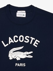 modra - Lacoste Mehka blagovna znamka 100% bombažna majica - Slika 6 iz 7