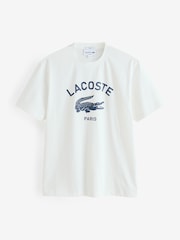 Cream - Lacoste Mehka blagovna znamka 100% bombažna majica - Slika 4 iz 4