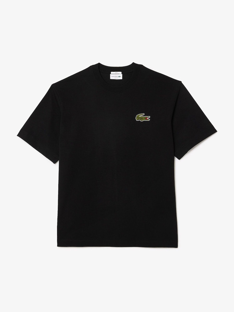 Lacoste Croc Effect Signature T-Shirt - Imagen 1 de 2