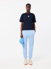 Lacoste Blue Paris Logo 100% Cotton T-Shirt - Image 4 of 7