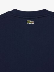 Lacoste Blue Paris Logo 100% Cotton T-Shirt - Image 7 of 7