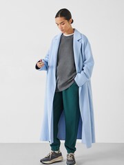 Blau - Hush Iris Entspannter langer Mantel​​​​​​​ - Bild 3 von 5