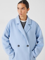 Blau - Hush Iris Entspannter langer Mantel​​​​​​​ - Bild 4 von 5