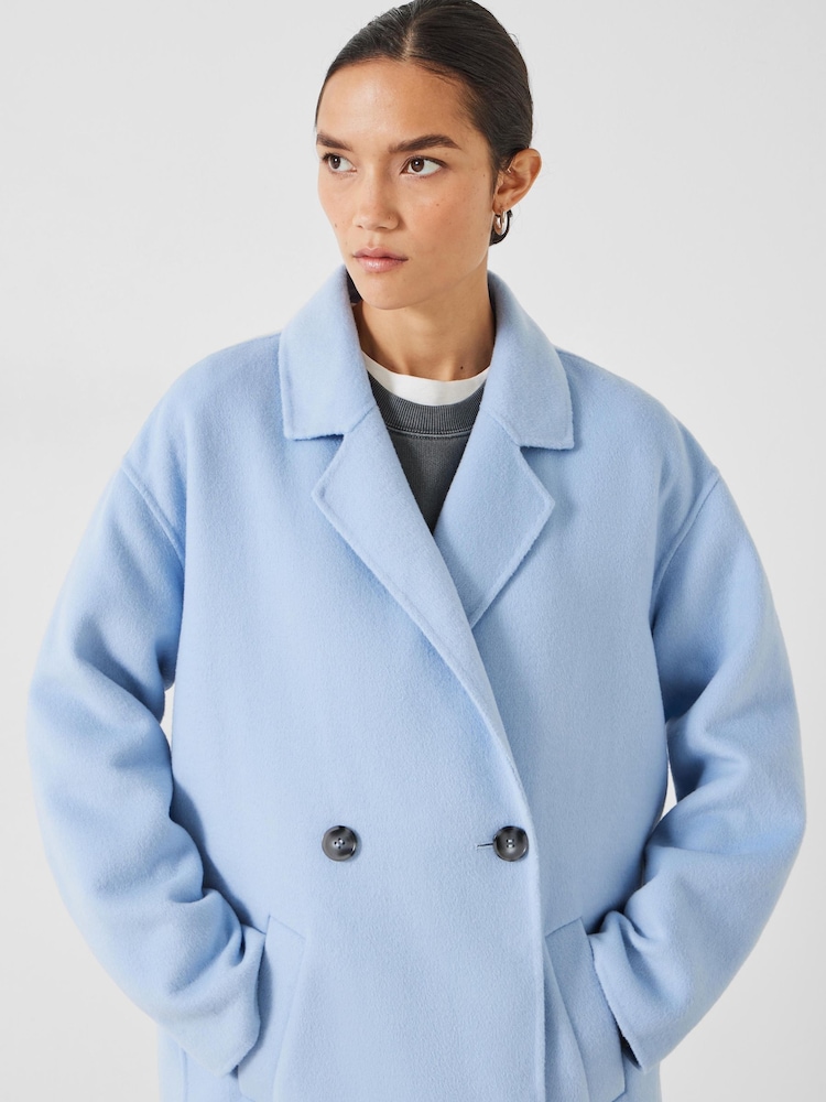 Hush Blue Iris Relaxed Long Coat - Image 4 of 5