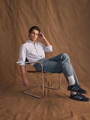 Lacoste Blue Striped Oxford 100% Cotton Shirt - Image 2 of 9
