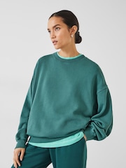 Hush Green Oversized Quaden Sweatshirt - Image 1 of 5