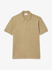 Lacoste Originals Washed L1212 100% Cotton Brown Polo Shirt - Image 1 of 2