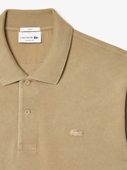 Lacoste Originals Washed L1212 100% Cotton Brown Polo Shirt - Image 2 of 2