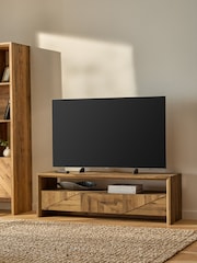 Dark Bronx Bronx Marquetry Oak Effect Up To 60 Inch TV Unit - Image 1 of 7