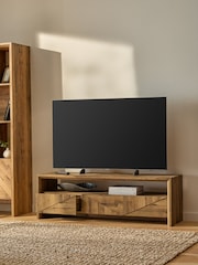 Dark Bronx Bronx Marquetry Oak Effect Up To 60 Inch TV Unit - Image 2 of 7