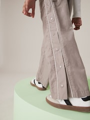 Stone Wide Leg Woven 100% Cotton Trousers (3-16yrs) - Image 4 of 7