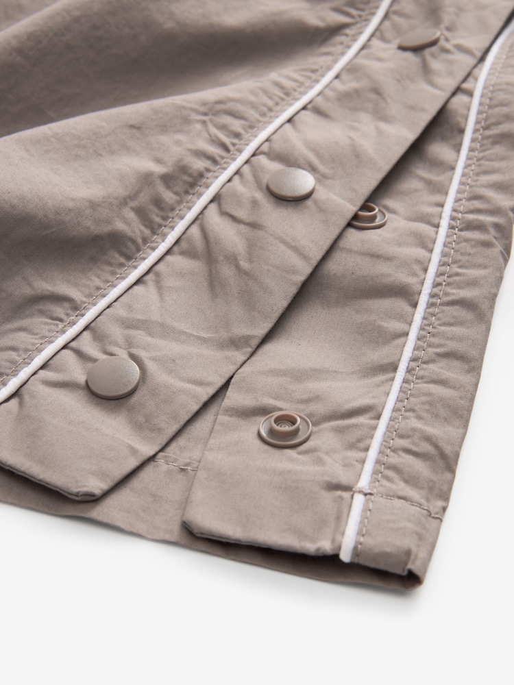 Stone Wide Leg Woven 100% Cotton Trousers (3-16yrs) - Image 7 of 7