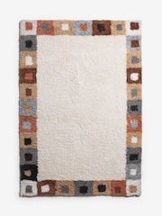 Natural Noah Retro Multi Border Rug - Image 7 of 7