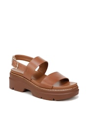 Braun - Naturalizer Darry Plateau-Sandalen mit Fersenriemen - Bild 3 von 7
