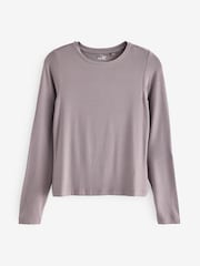 self. Purple Long Sleeve Crew Top - Image 6 of 6