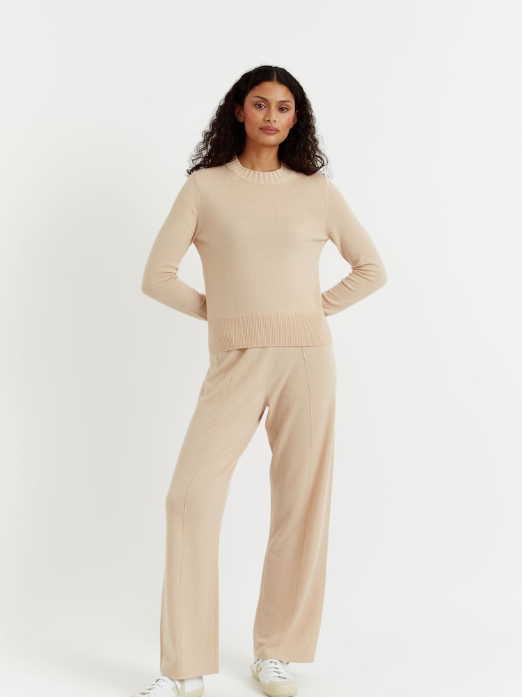 Chinti & Parker Cream Cropped Sporty Jumper - Image 1 of 3