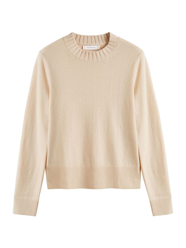 Chinti & Parker Cream Cropped Sporty Jumper - Image 3 of 3