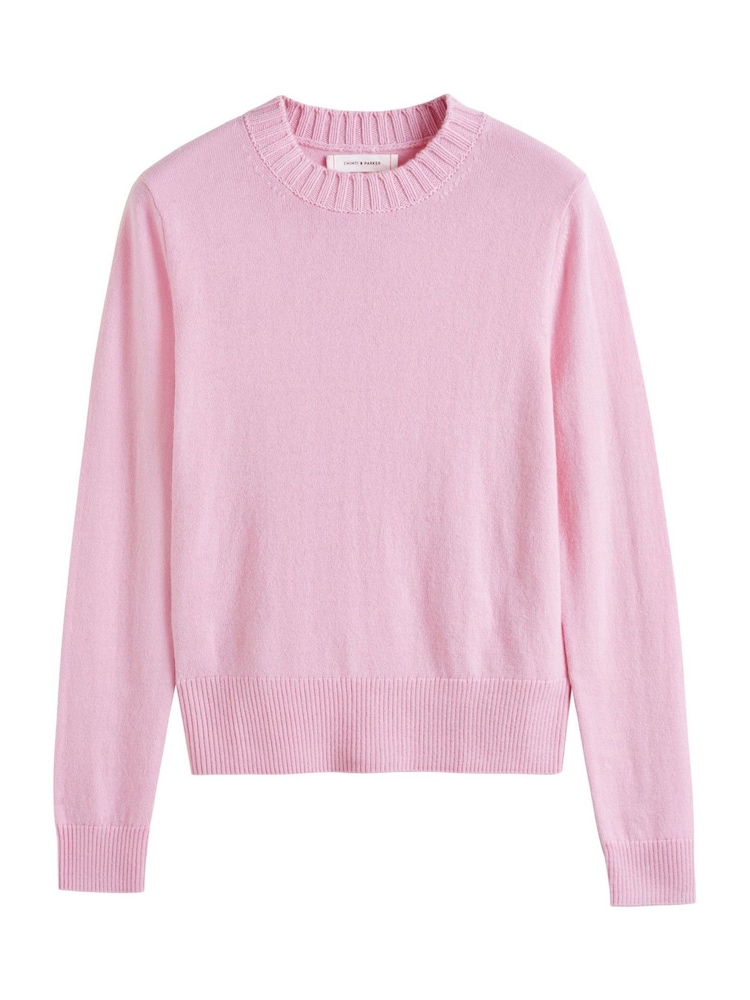 Chinti & Parker Pink Cropped Sporty Jumper - Image 3 of 3