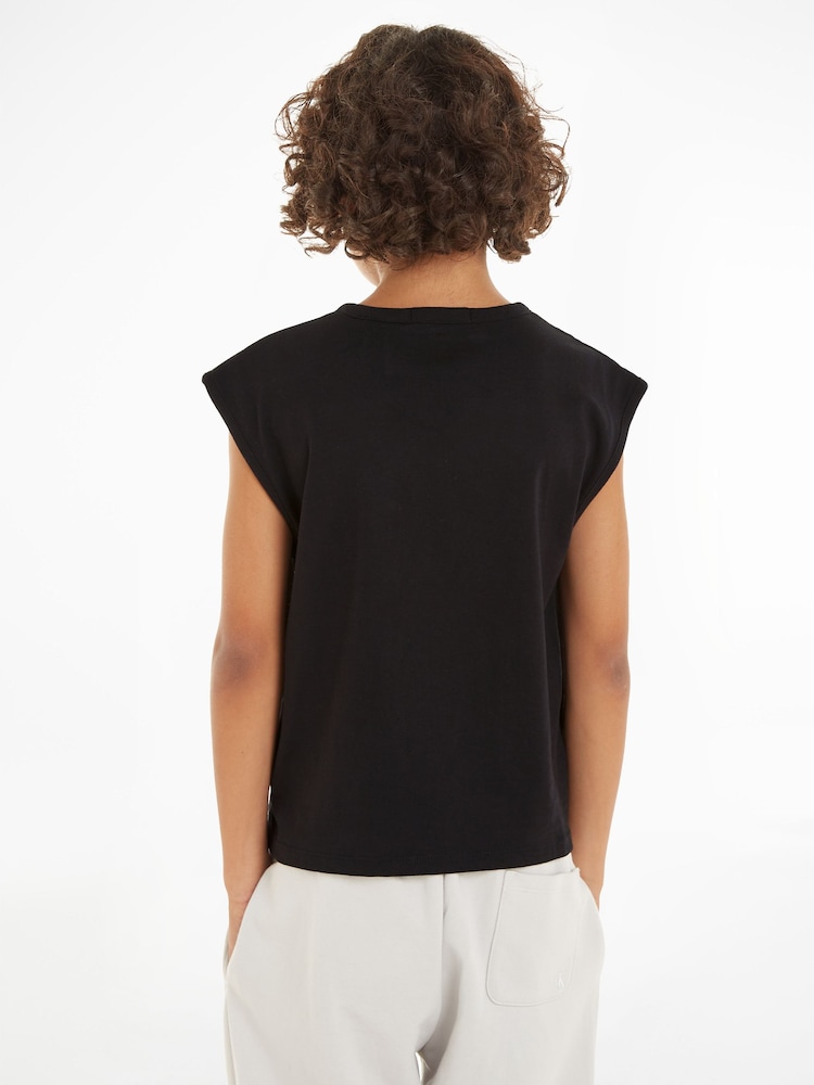 črna - Calvin Klein 100% bombaž Monologo Jersey Top - Slika 2 iz 4 črna - Calvin Klein 100% bombaž Monologo Jersey Top - Slika 2 iz 4