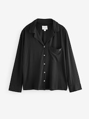 Black Sandwash Button Through Pyjamas - Image 3 of 5