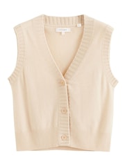 Chinti & Parker Cream Knit Waistcoat - Image 3 of 3
