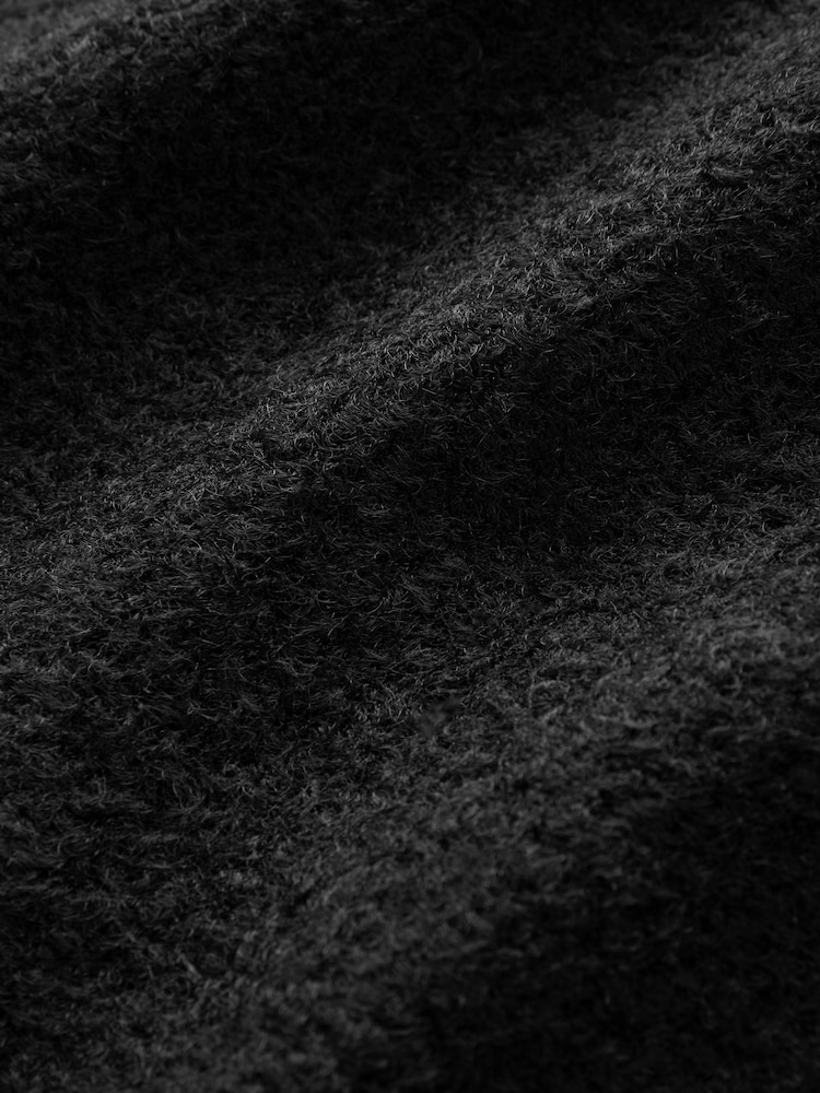 Black Textured Bomber Jacket - Image 10 of 10 Black Textured Bomber Jacket - Image 10 of 10