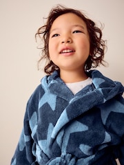 Navy Blue Star Fleece Robe (9mths-16yrs) - Image 4 of 7