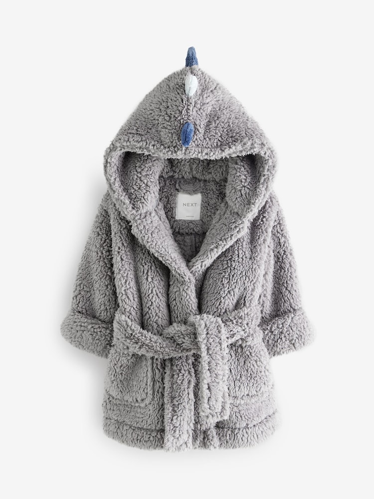 Grey/Blue Dino Spike Robe (9mths-12yrs) - Image 5 of 7