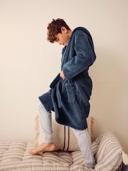 Navy Blue Fleece Robe (1.5-16yrs) - Image 2 of 9