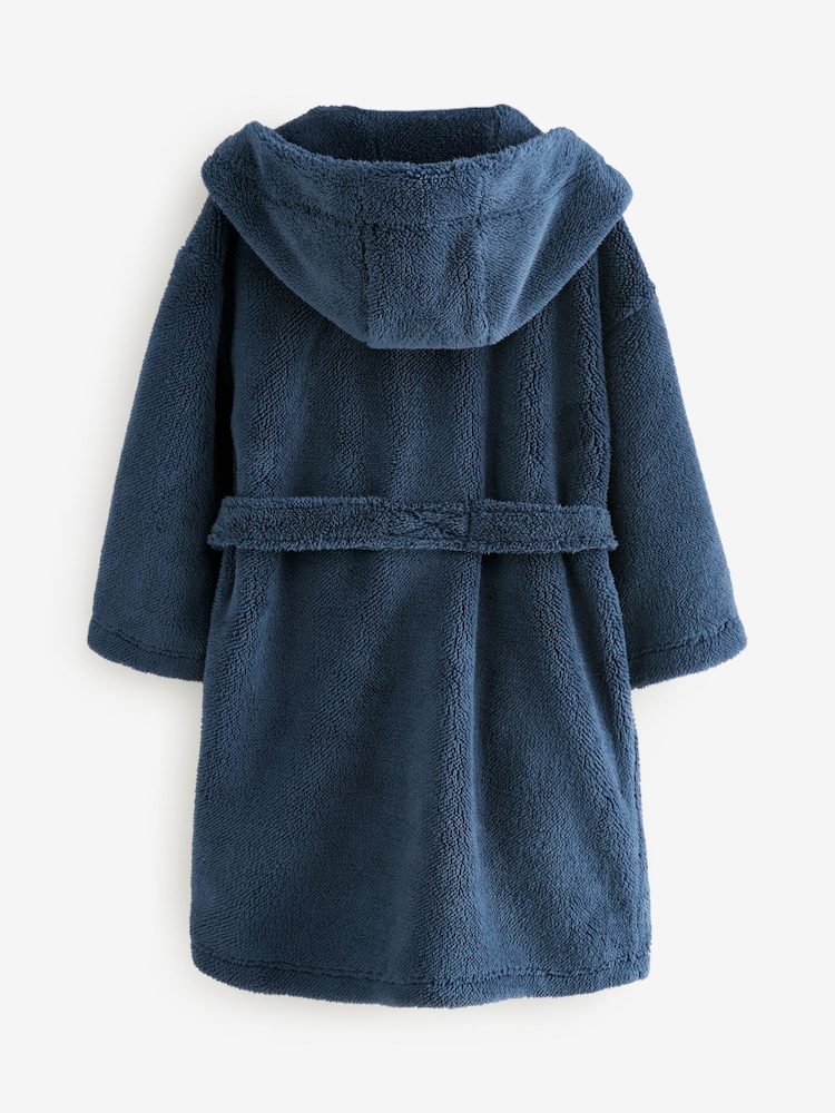 Navy Blue Fleece Robe (1.5-16yrs) - Image 7 of 9
