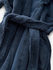 Navy Blue Fleece Robe (1.5-16yrs) - Image 8 of 9